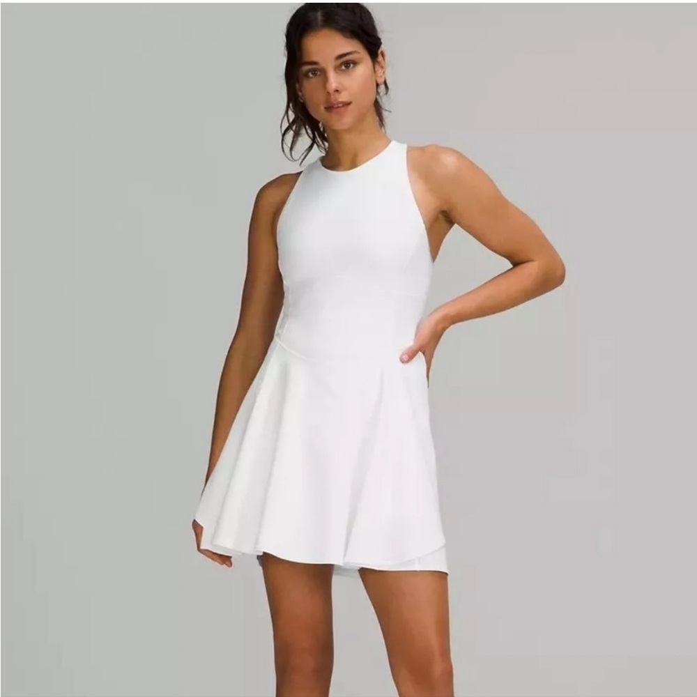 Lululemon Court Crush Tennis Dress in White Sz 12 NEW